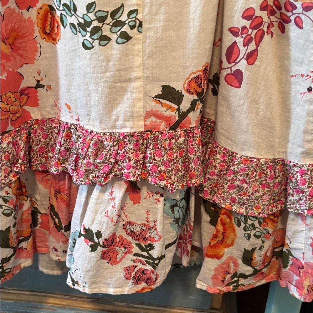 Fire Los Angeles Pink and White Floral' Sundress Sz Med - Picture 9 of 10